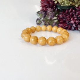 Butterscotch Amber Beads, Baltic Amber Beaded Bracelet