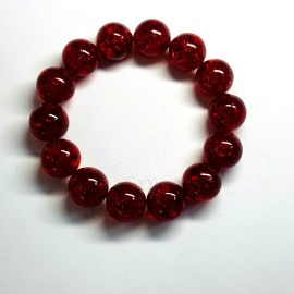 Red Amber Bracelet made of Natural Amber