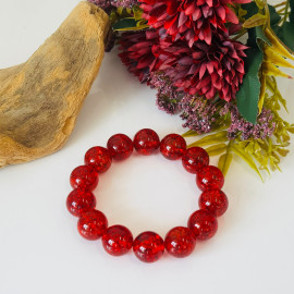 Red Amber Bracelet made of...
