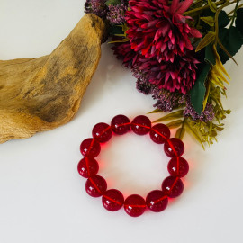 Red Amber Bracelet made of Natural Amber