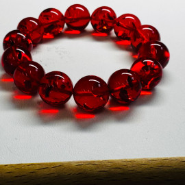 Red Amber Bracelet made of Natural Amber