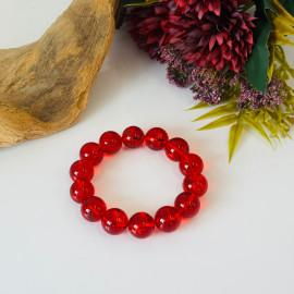 Red Amber Bracelet made of Natural Amber