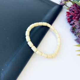 NEW Bracelet made of Natural Baltic Amber, White Amber Beads