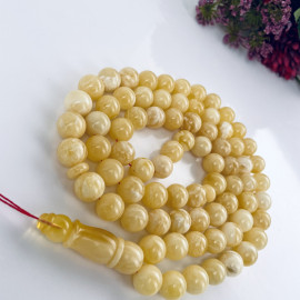 NEW Baltic Amber Misbaha, Natural Amber Islamic Prayer, 75 beads