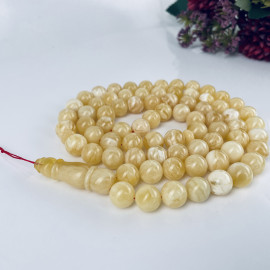 NEW Baltic Amber Misbaha, Natural Amber Islamic Prayer, 75 beads
