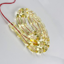 NEW Clear Natural Amber Prayer Beads, Amber Tesbih