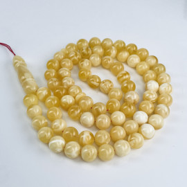NEW Baltic Amber Misbaha, Natural Amber Islamic Prayer, 75 beads