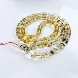 Clear Amber Barrel Beads,...