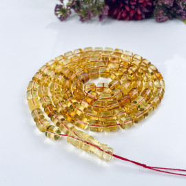 Clear Amber Barrel Beads,...