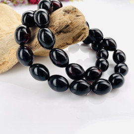 Beautiful Natural Cherry Amber Necklace Olive Beads