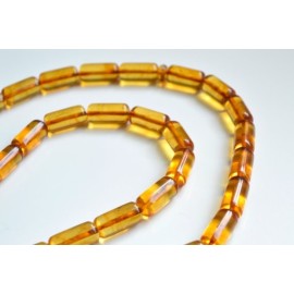 Misbaha Islam Rosary of Genuine Baltic Amber Cognac Color Beads 37.5 g Handmade