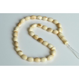 Prehistoric Mammoth Bone Misbaha Rosary, Islamic Prayer Beads 10.5 g