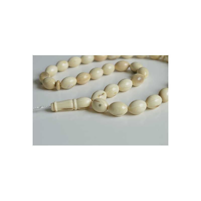 Prehistoric Mammoth Bone Misbaha Rosary, Prayer Beads 33 Worry Beads 33 g