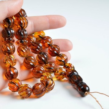 Butterscotch Baltic Amber Prayer Beads 23.7 grams