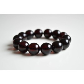Baltic Amber bracelet round beads red cherry color 31 grams handmade Beads