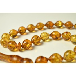 Olive Baltic Amber Beads Islamic Koran Prayer Beads 33 Amber Beads Gold Amber Color 53 gram