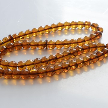 Cognac with Shell Baltic Amber Prayer Beads 35 grams