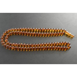 Cognac with Shell Baltic Amber Prayer Beads 53.60 grams