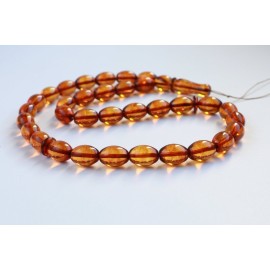 Orange Amber Misbaha Rosary 33 Baltic Amber Olive Beads 33 Worry Beads 30 g