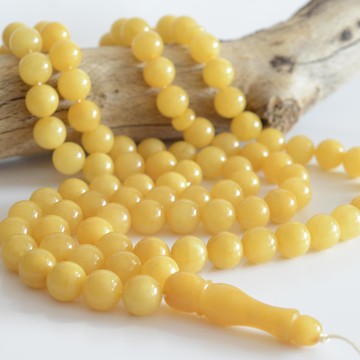 Butterscotch Baltic Amber Prayer Beads 65.30 grams