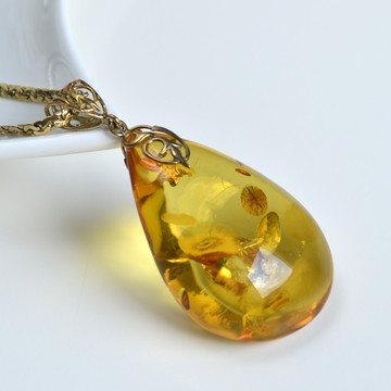 BALTIC AMBER GEMSTONE 925 STERLING SILVER PLATED PENDANT JEWELRY #SJPT-1069 
