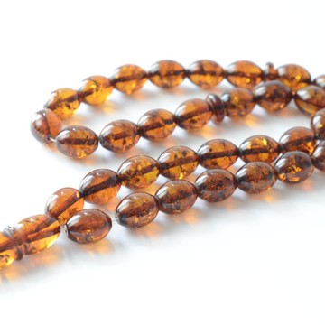 Cognac / Deep Tea Baltic Amber Prayer Beads 21.35 grams