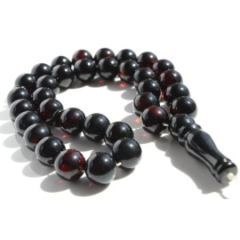 Red Cherry Baltic Amber Prayer Beads 82.30 grams