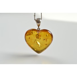 copy of Natural Baltic Amber Pendant, Gold-plated 925 Silver Necklace
