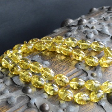 Light Tea / Lemon Baltic Amber Prayer Beads 29.60 grams