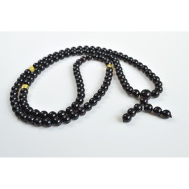 Mala Japa Meditative Rosary of Baltic Amber 35 g cherry color prayer beads