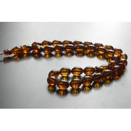 Cognac Baltic Amber Prayer Beads 21.15 grams