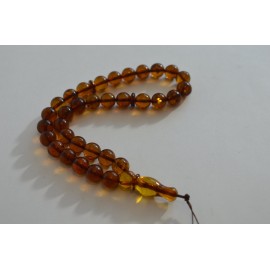 Cognac with Shell Baltic Amber Prayer Beads 14.30 grams