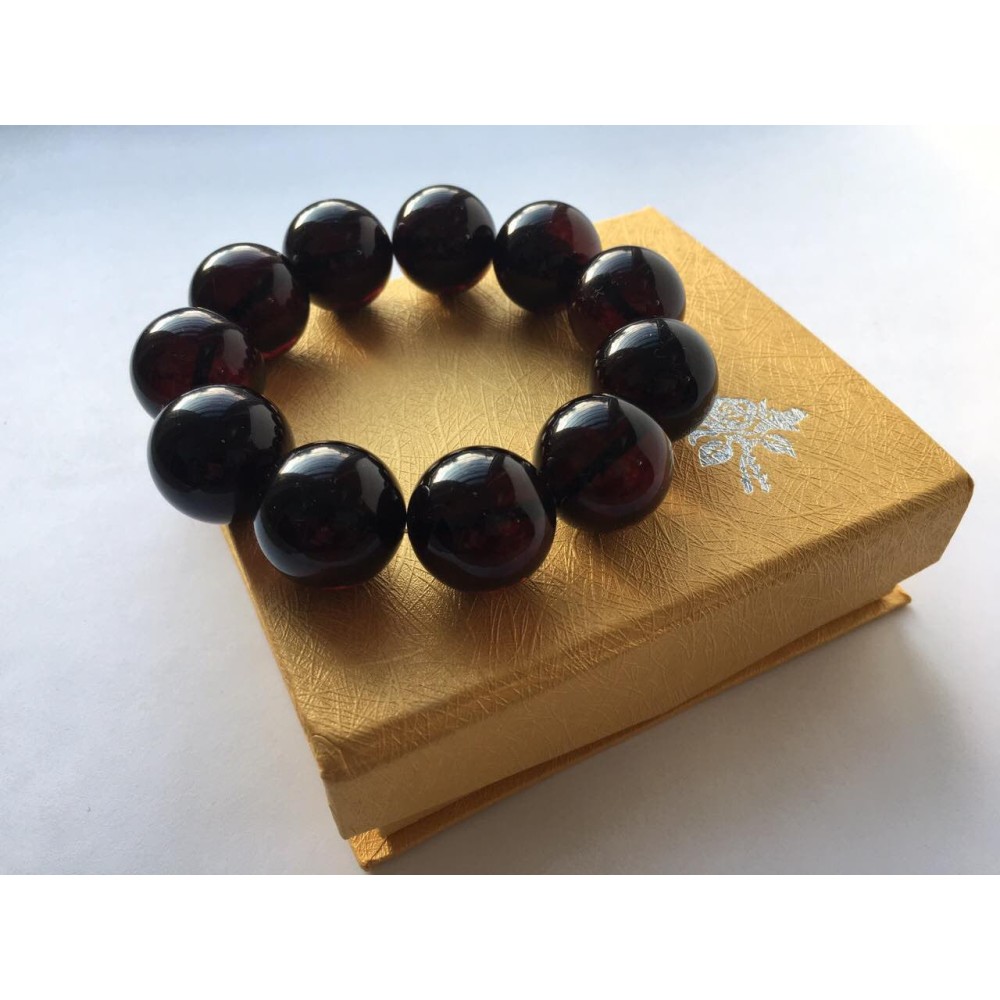 Red Cherry Baltic Amber Bracelet 52.55 grams